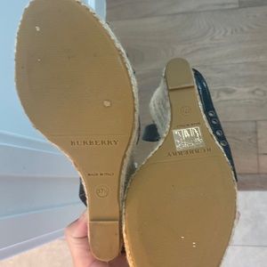 Burberry wedges. Never worn.